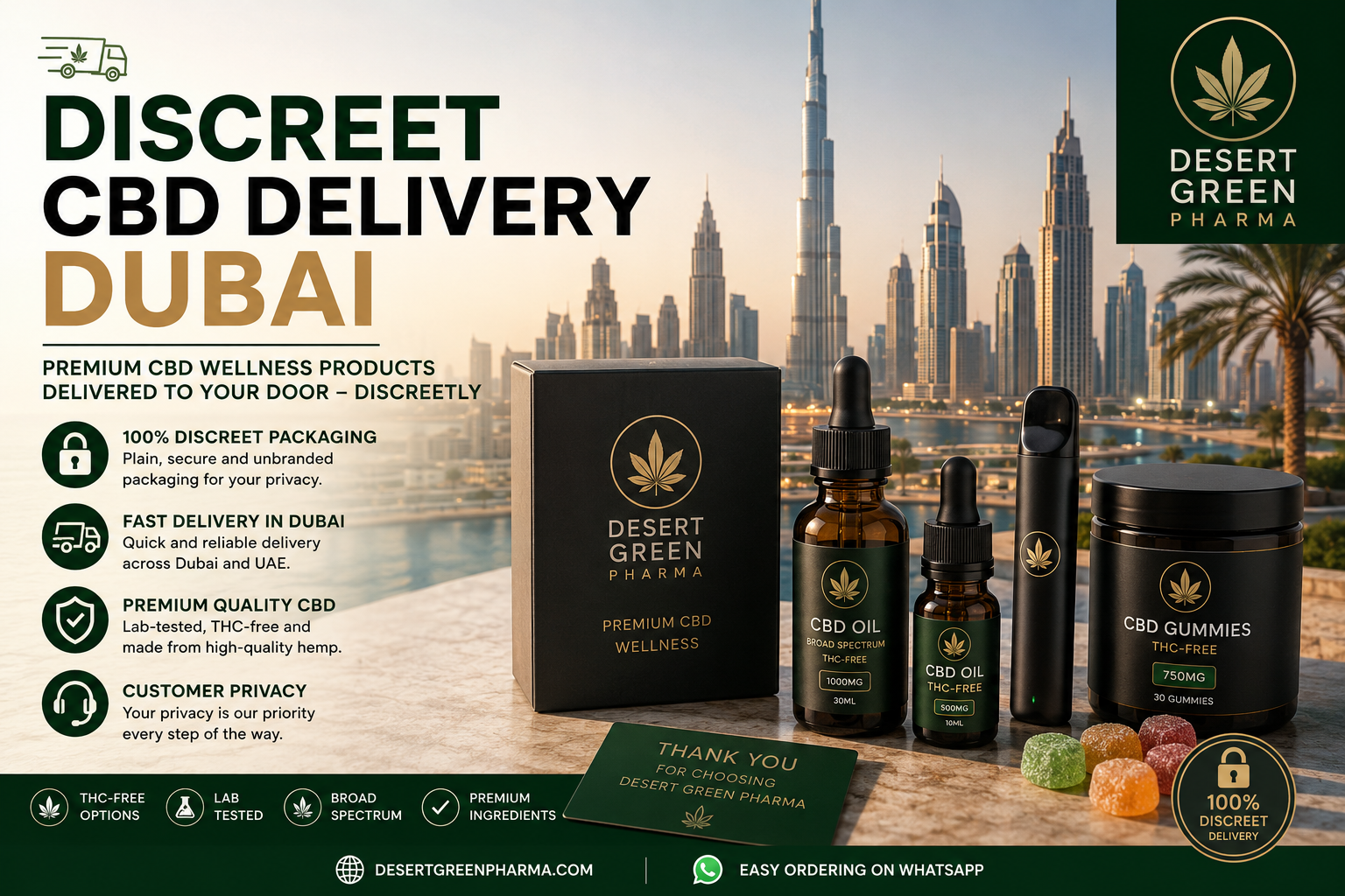 Discreet CBD Delivery Dubai – Premium CBD Wellness Products Delivered Safely Across Dubai