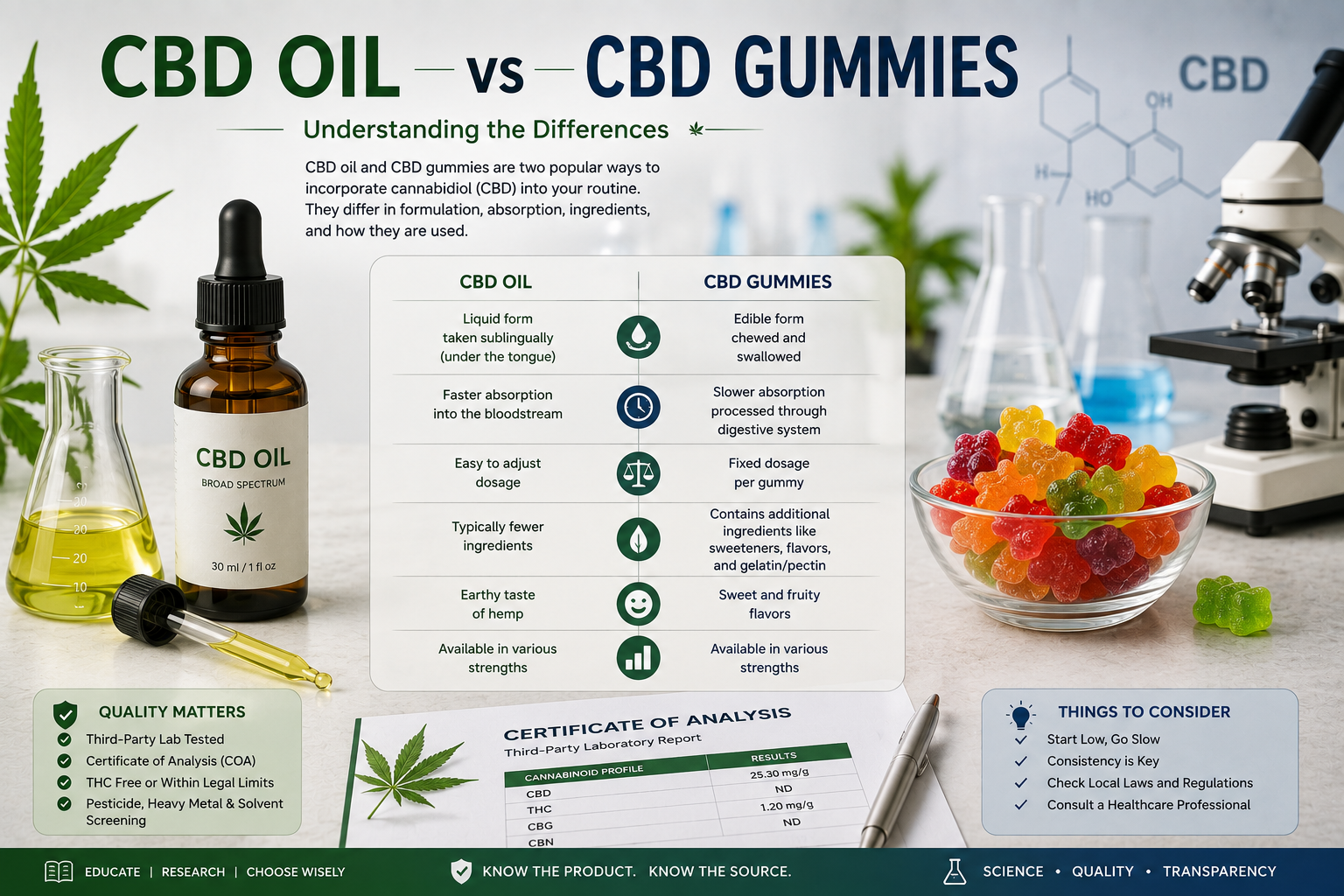 CBD Oil vs CBD Gummies