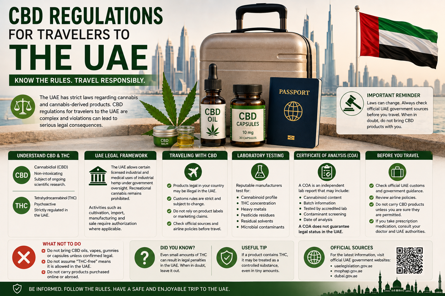CBD regulations for travelers to the UAE